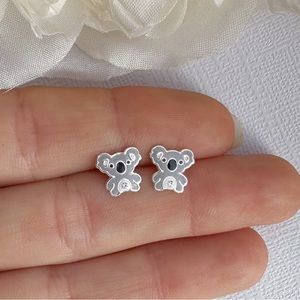 Koala earrings in 925 sterling silver